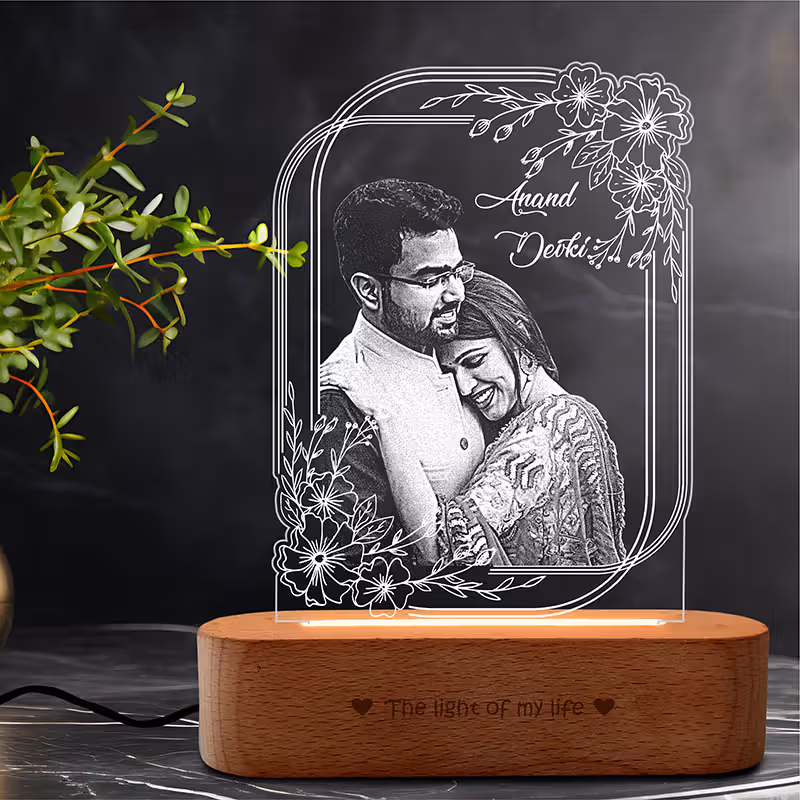 Engraved Acrylic Photo Lamp